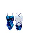 Turbo Mavi Kız Çocuk Yüzücü Mayosu Swımsuıt Pattern Sırene