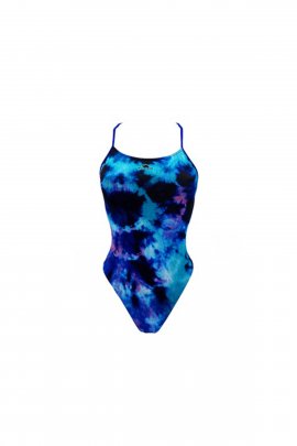 Turbo Mavi Kız Çocuk Yüzücü Mayosu Swımsuıt Pattern Sırene