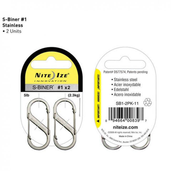 Nite-ize S-Biner Size1-2Pack Stainless