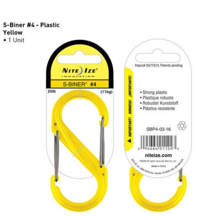 Nite-ize S-Biner Plastik Size 4 Yellow