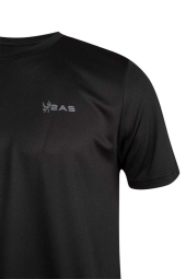 2AS Alex Sıfır Yaka Pamuklu Siyah Tişört  2ASALEXSMFB25-1