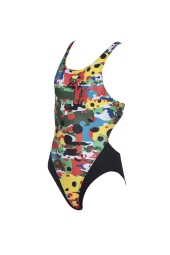 Arena Kız Çocuk Camouflage Tech Back Yüzücü Mayosu 002925500