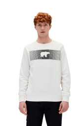Bad Bear 19.02.12.007 - Erkek Beyaz Sweatshırt Fancy Crewneck