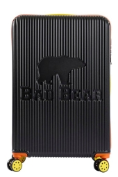 Bad Bear Logo Siyah Orta Boy Seyahat Tekerlekli ABS Valiz 65 Lt. 