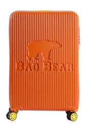 Bad Bear Logo Turuncu Orta Boy Seyahat Tekerlekli ABS Valiz 65 Lt. 