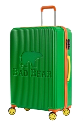 Bad Bear Logo Yeşil Büyük Boy Seyahat Tekerlekli ABS Valiz 95 Lt. 