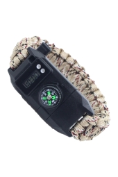 Grand Wolf GW-7FPB - 7 Fonksiyonlu Krem Paracord Bileklik