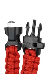 Grand Wolf GWFPBK - 4 Fonksiyonlu Kırmızı Paracord Bileklik