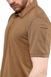 Grand Wolf North Mountain Urban Tactical Polo Yaka Açık Kahverengi Tişört