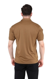 Grand Wolf North Mountain Urban Tactical Polo Yaka Açık Kahverengi Tişört