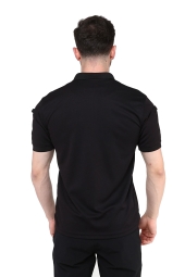 Grand Wolf North Mountain Urban Tactical Polo Yaka Siyah Tişört