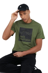Jack Wolfskin BRAND T M Outdoor Haki Erkek Tişört