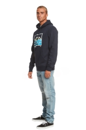 Quiksilver Landscape Lines Lacivert Erkek Sweatshirt