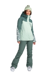 Roxy Jetty Block - Kadın Snowboard Yeşil Kayak Montu