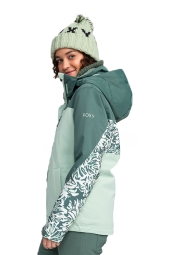 Roxy Jetty Block - Kadın Snowboard Yeşil Kayak Montu
