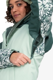 Roxy Jetty Block - Kadın Snowboard Yeşil Kayak Montu