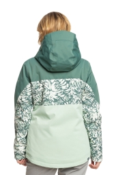 Roxy Jetty Block - Kadın Snowboard Yeşil Kayak Montu