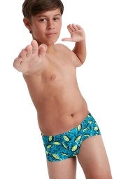 Speedo Smiley Erkek Çocuk Turkuaz Yüzücü Mayo