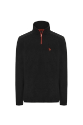 Polarline Erkek Yarım Fermuarlı Siyah Swearshirt