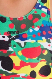 Arena Kız Çocuk Camouflage Tech Back Yüzücü Mayosu 002925500
