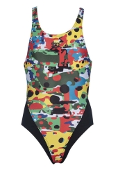 Arena Kız Çocuk Camouflage Tech Back Yüzücü Mayosu 002925500
