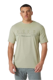 Helly Hansen Skog Recycled Graphic Erkek Yeşil Yuvarlak Yaka Tişört HHA.63082.463