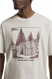 Jack Wolfskin Freeroamer Erkek Krem Tişört A63860TR-E0180 