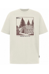 Jack Wolfskin Freeroamer Erkek Krem Tişört A63860TR-E0180 