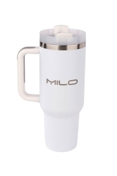 Milo Unımax 40 Oz 1000 ML Pipetli Çelik Termos -Beyaz 202412023-1