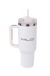 Milo Unımax 40 Oz 1000 ML Pipetli Çelik Termos -Beyaz 202412023-1
