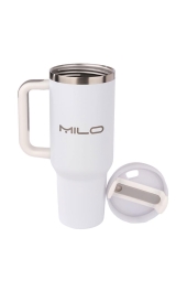 Milo Unımax 40 Oz 1000 ML Pipetli Çelik Termos -Beyaz 202412023-1