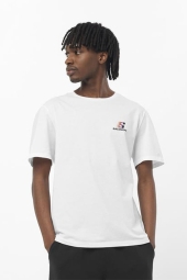 Salomon Furious Erkek Beyaz Tişört - LC2358200-Beyaz-M