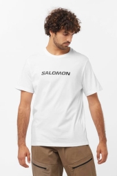 Salomon Logo Performance Erkek Beyaz Tişört - LC2245500-Beyaz-M
