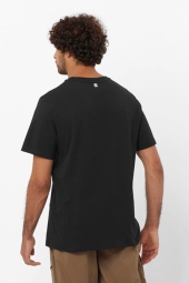 Salomon Logo Performance Erkek Siyah Tişört - LC2245400-Siyah-XL