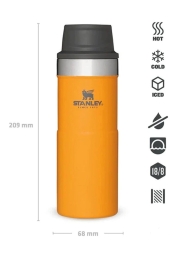 Stanley Klasik Trigger-Action Turuncu Termos Bardak 0.35 Lt