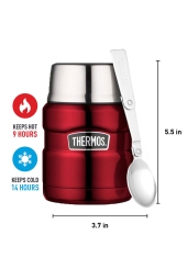 Thermos Bordo 470 ml Çelik Yemek Termosu