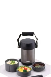 Thermos JBG-1800 3 Bölmeli Yemek Termosu Siyah 1,3 Lt. JBG-1800