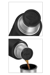 Thermos Siyah Termos Staınless King Large 1.2L